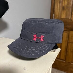 Under Armour Women’s Dark Gray Hat with Pink Emblem